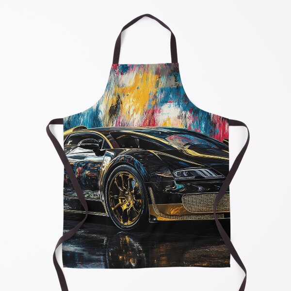 Item preview, Black & Gold Bugatti Veyron – Luxury Pop Art Wall Art IV designed and sold by AutoPopStudio.