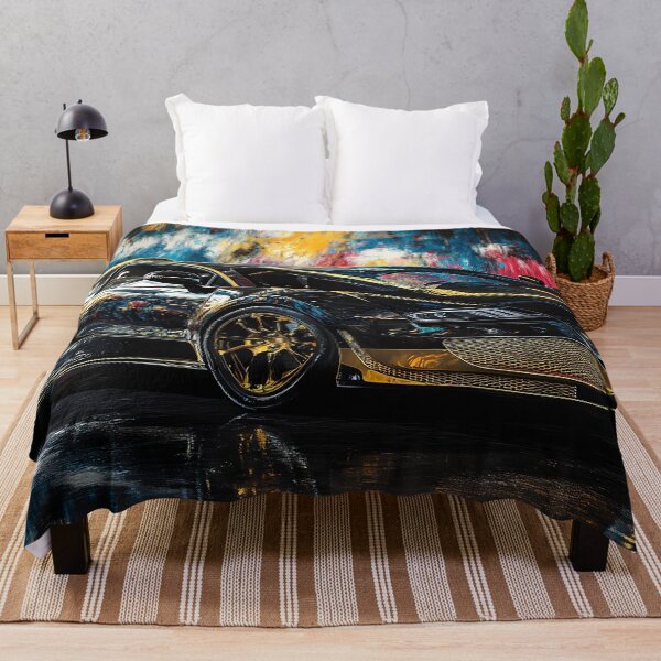 Item preview, Black & Gold Bugatti Veyron – Luxury Pop Art Wall Art IV designed and sold by AutoPopStudio.