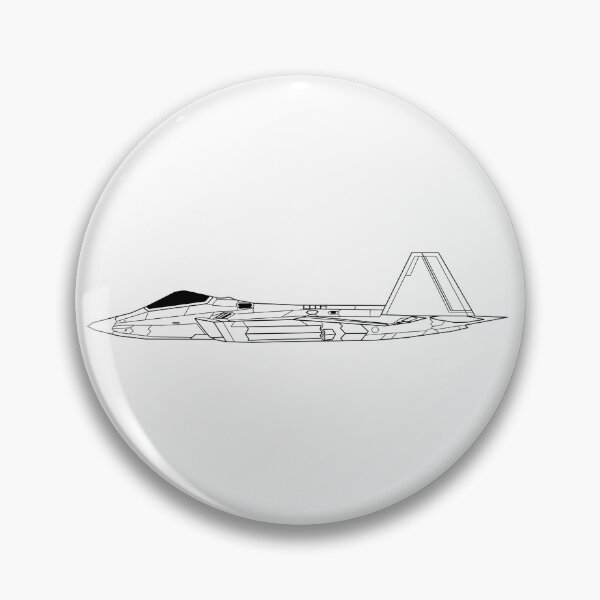 Item preview, F-22 Raptor Side View Line Art designed and sold by Aero-ink45.