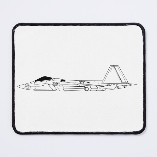 Item preview, F-22 Raptor Side View Line Art designed and sold by Aero-ink45.