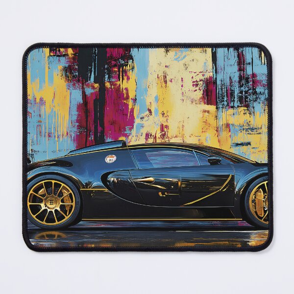 Item preview, Black & Gold Bugatti Veyron – Luxury Pop Art Wall Art V designed and sold by AutoPopStudio.