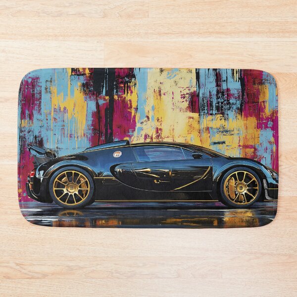 Item preview, Black & Gold Bugatti Veyron – Luxury Pop Art Wall Art V designed and sold by AutoPopStudio.