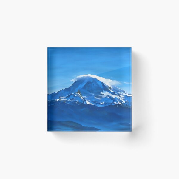 Artikelvorschau, Mount Rainier mit Linsenwolke (Impressionistisch) entworfen und verkauft von flyscenicair.