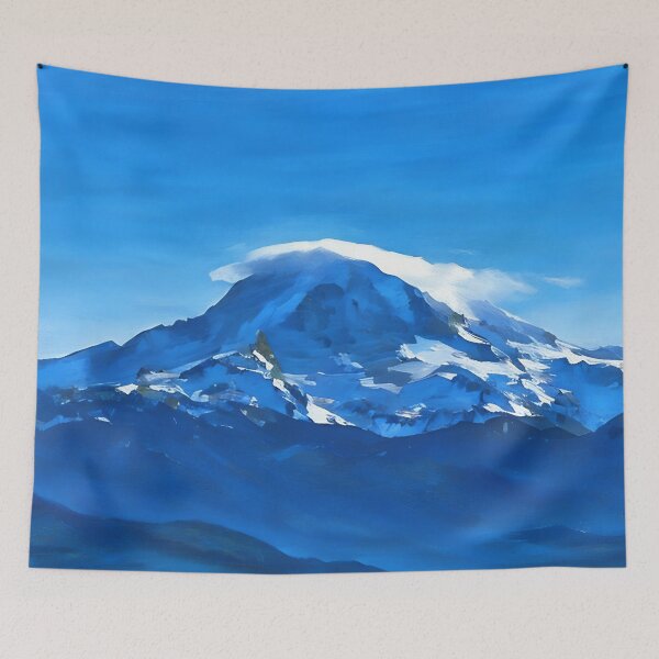 Item preview, Mount Rainier with lenticular cloud (Impressionist) designed and sold by flyscenicair.