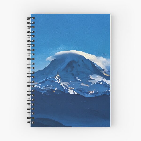 Artikelvorschau, Mount Rainier mit Linsenwolke (Ölgemälde) entworfen und verkauft von flyscenicair.