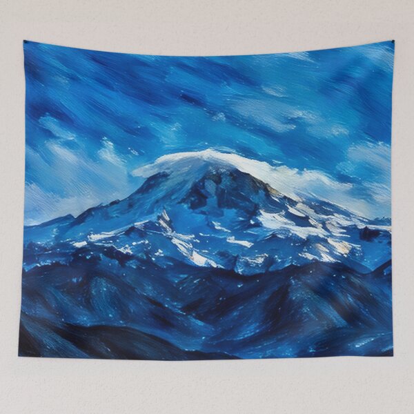 Artikelvorschau, Mount Rainier mit Linsenwolke (Pastell) entworfen und verkauft von flyscenicair.