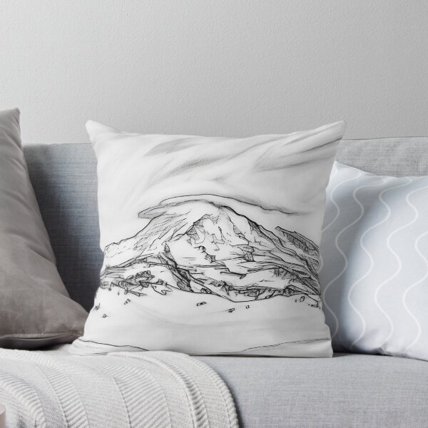 Artikelvorschau, Mount Rainier mit Linsenwolke (Skizze) entworfen und verkauft von flyscenicair.