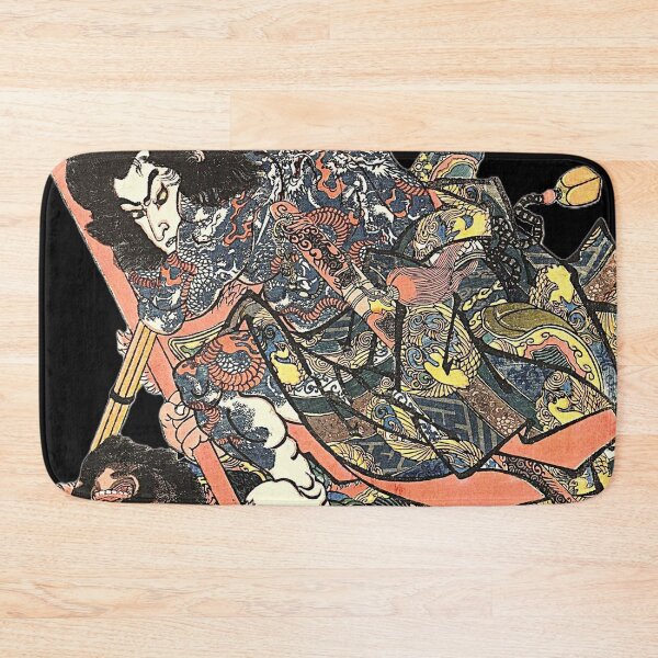 Item preview, KUNIYOSHI【Kyumonryu Shishin, Chokanko Chintatsu】歌川国芳【九紋龍史進、跳澗虎陳達】 designed and sold by LOVEandPIECE-JP.