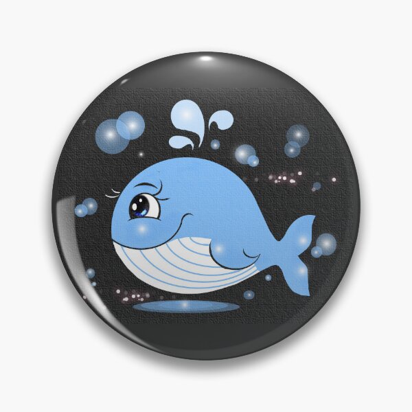 Item preview, The happy whale enjoys swimming freely back and forth in the sea, its joyful smile reflecting its delight." designed and sold by Shirley cute art .