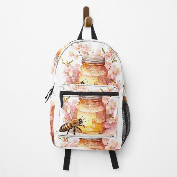 Item preview, Floral Honey Jar and Bee designed and sold by Mermaid's Whimsy.