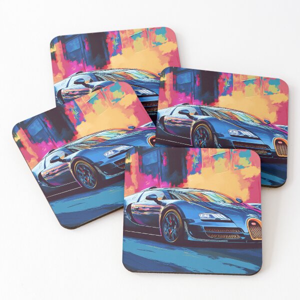 Item preview, Midnight Blue Bugatti Veyron – Sleek Pop Art Wall Art designed and sold by AutoPopStudio.