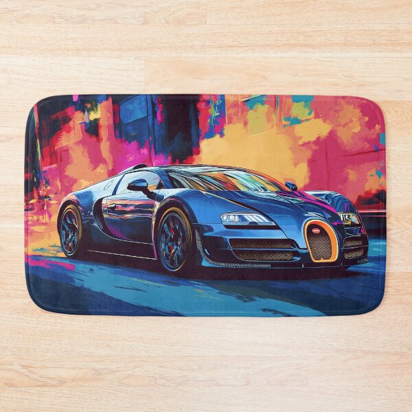 Item preview, Midnight Blue Bugatti Veyron – Sleek Pop Art Wall Art designed and sold by AutoPopStudio.