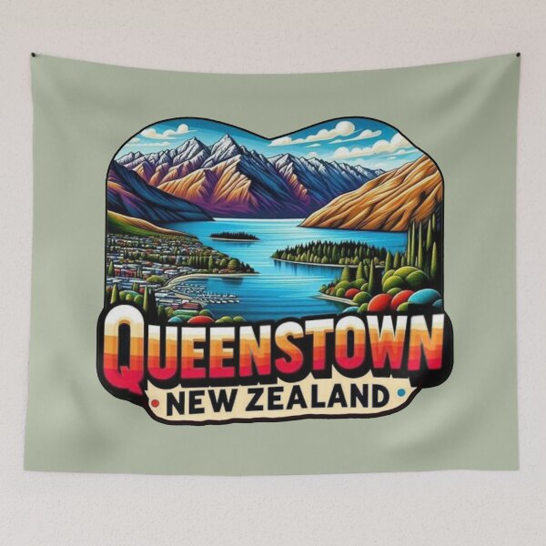 Item preview, Queenstown, New Zealand designed and sold by Myra365Art.