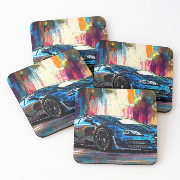 Item preview, Midnight Blue Bugatti Veyron – Sleek Pop Art Wall Art II designed and sold by AutoPopStudio.