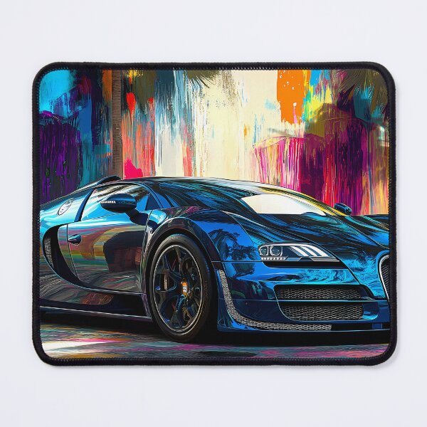 Item preview, Midnight Blue Bugatti Veyron – Sleek Pop Art Wall Art II designed and sold by AutoPopStudio.