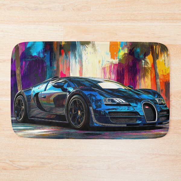Item preview, Midnight Blue Bugatti Veyron – Sleek Pop Art Wall Art II designed and sold by AutoPopStudio.