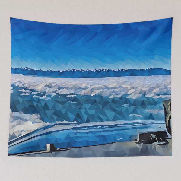 Item preview, Flying to Olympic National Park (Poly Art) designed and sold by flyscenicair.
