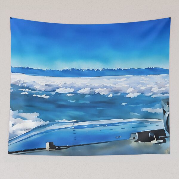 Item preview, Flying to Olympic National Park (Watercolor) designed and sold by flyscenicair.