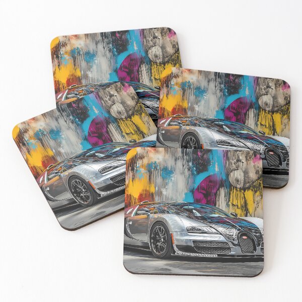 Item preview, Orion Silver & Gold Bugatti Veyron – Elegant Pop Art Wall Art II designed and sold by AutoPopStudio.