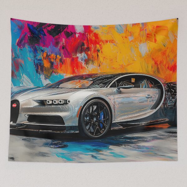 Item preview, Orion Silver & Gold Bugatti Veyron – Elegant Pop Art Wall Art III designed and sold by AutoPopStudio.