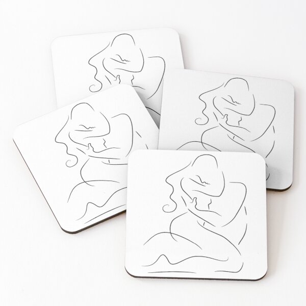 Item preview, Line Drawing Romantic Couple Intimate designed and sold by Vicky021.