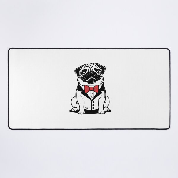 Item preview, Classy Pug in Tuxedo – Funny Dog Art designed and sold by LOLThreads.
