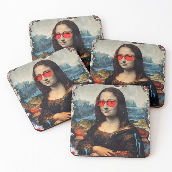 Item preview, Monalisa with red filter glasses designed and sold by GraffitiLab.