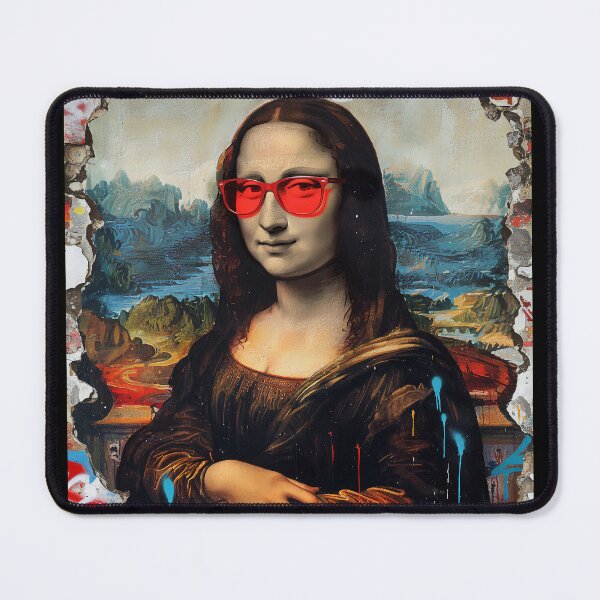 Item preview, Monalisa with red filter glasses designed and sold by GraffitiLab.