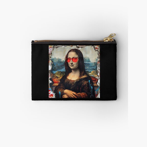 Aperçu de l'œuvre Monalisa avec des lunettes à filtre rouge créée et vendue par GraffitiLab.
