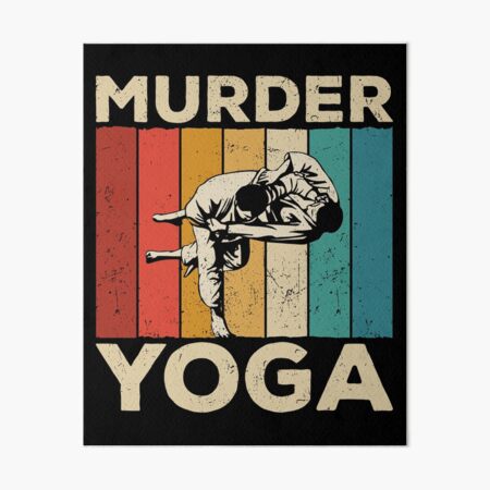 Aperçu de l'œuvre Murder Yoga – Cadeau amusant de lutte vintage créée et vendue par mainiaasyiah.