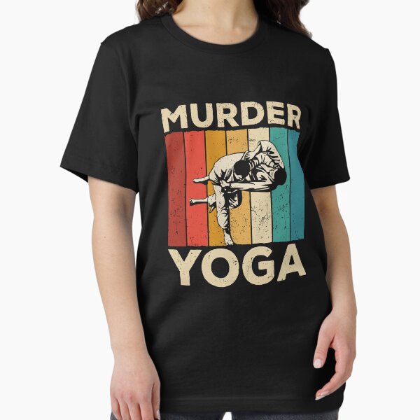 Vista previa del artículo con la obra «Murder Yoga: regalo divertido de lucha libre vintage», diseñado y vendido por mainiaasyiah.