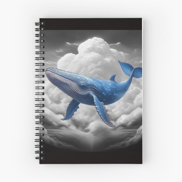 Item preview, Blue Whale in Black and White sky designed and sold by artisticoping.