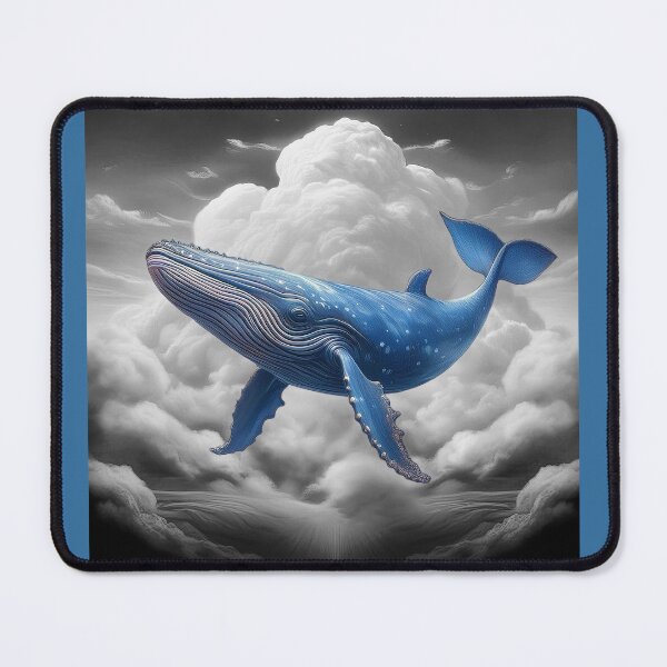 Item preview, Blue Whale in Black and White sky designed and sold by artisticoping.