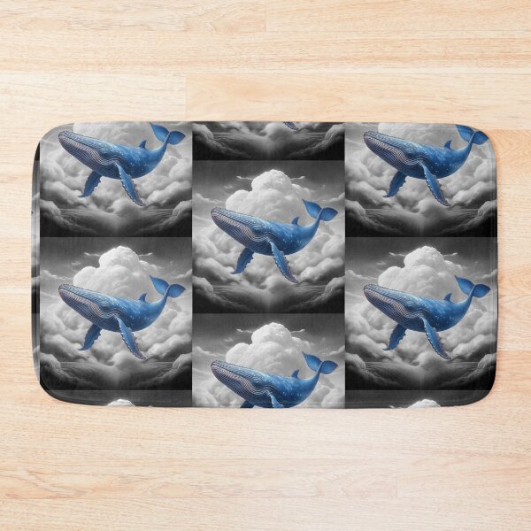 Item preview, Blue Whale in Black and White sky designed and sold by artisticoping.