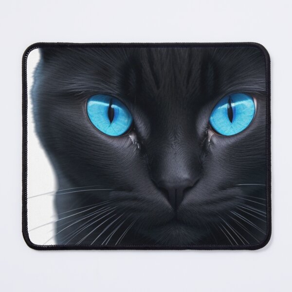 Item preview, Mystical Black Cat with Piercing Blue Eyes - Gothic Pet Art designed and sold by TopUpDesign.