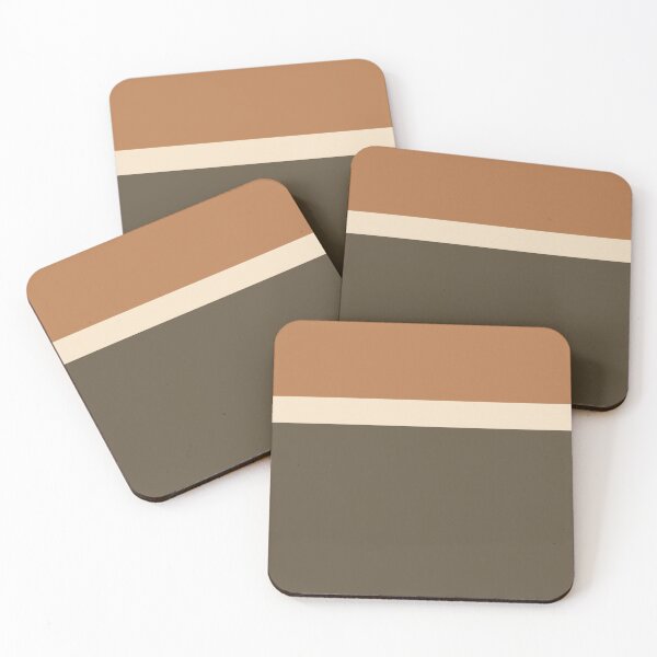 Item preview, Minimalist Color Block Olive Green and Terracotta designed and sold by BleuAbstracts.