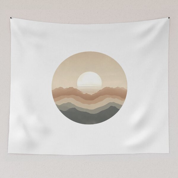 Item preview, Minimalist Boho Sunrise Art designed and sold by Istyak7.