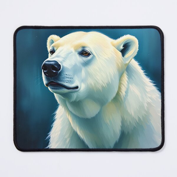 Item preview, Polar Bear Portrait Oil Painting Style Arctic Animal designed and sold by kakarikihill.