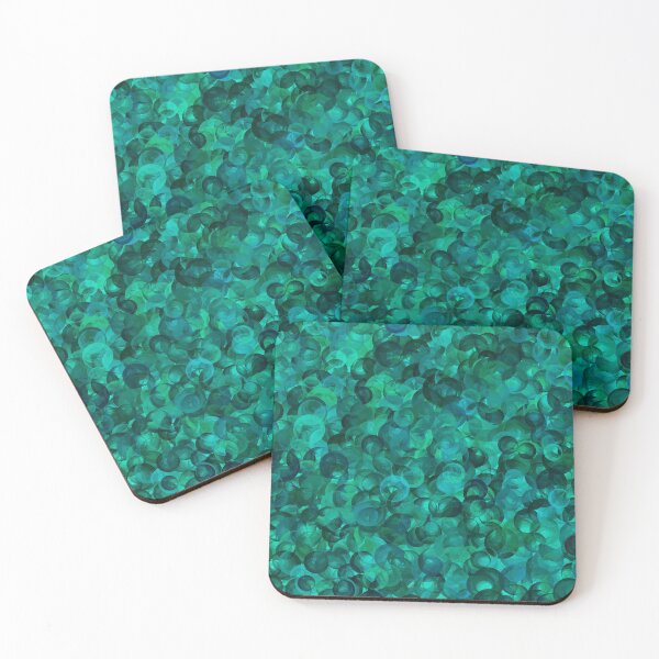 Item preview, Green bubbles Abstract Art designed and sold by Fantacaroo Designs.