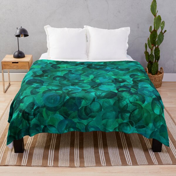 Item preview, Green bubbles Abstract Art designed and sold by Fantacaroo Designs.