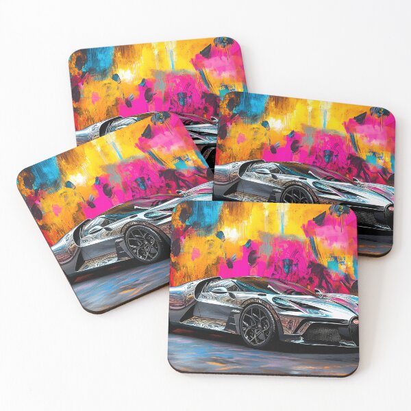 Item preview, Orion Silver & Black Bugatti Mistral Roadster – Sleek Pop Art Wall Art designed and sold by AutoPopStudio.