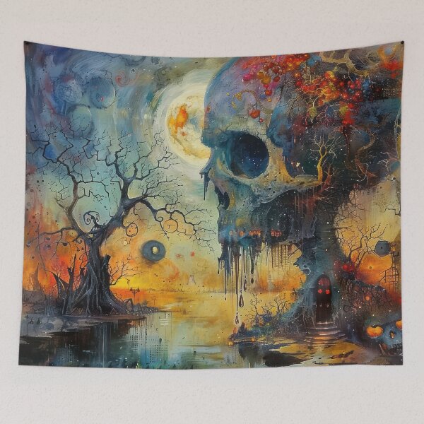 Item preview, The Haunted Skull Manor designed and sold by NeoNebulaArt.