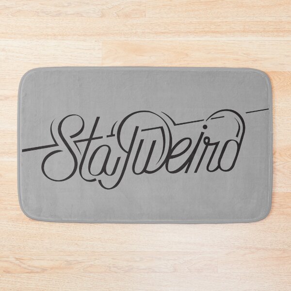 Item preview, Stay Weird Retro Art Style Hand Drawn Text in Black designed and sold by Wiggly Lines.