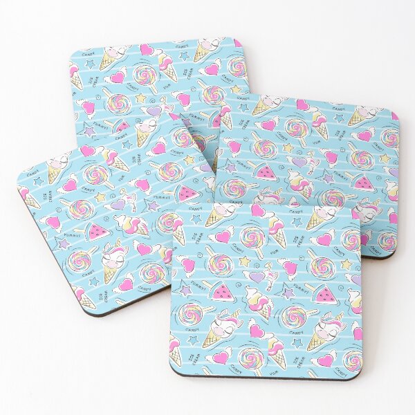 Item preview, Art Beautiful Turquoise Cute Unicorn Ice Cream designed and sold by Masonixem.