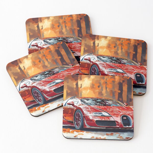 Item preview, Red & Black Bugatti Veyron – Striking Pop Art Wall Art II designed and sold by AutoPopStudio.