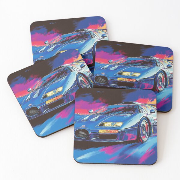 Item preview, Bugatti EB110 – 1990s Techno-Fest Pop Art Wall Art designed and sold by AutoPopStudio.