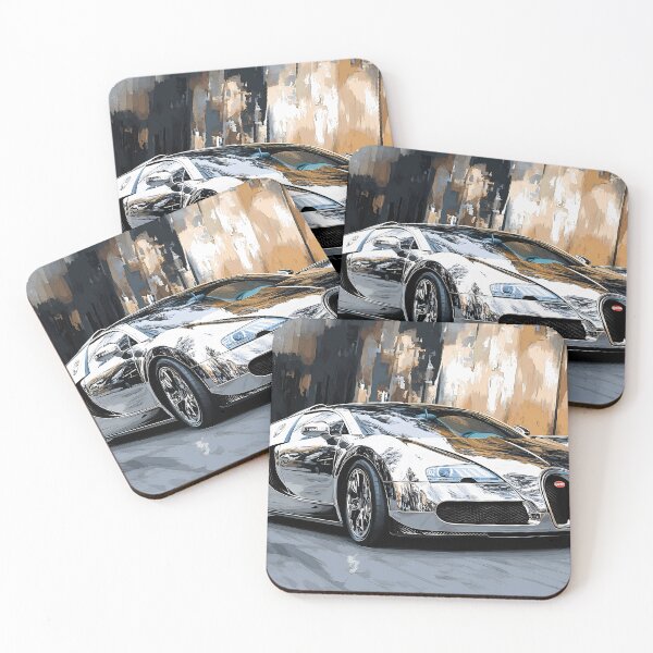 Item preview, Orion Silver & Gold Bugatti Veyron – Elegant Pop Art Wall Art IV designed and sold by AutoPopStudio.