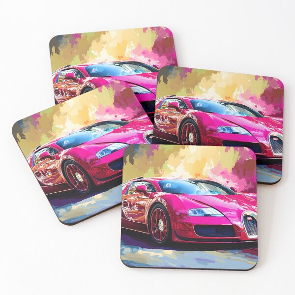 Item preview, Red Bugatti Veyron – Striking Pop Art Wall Art designed and sold by AutoPopStudio.