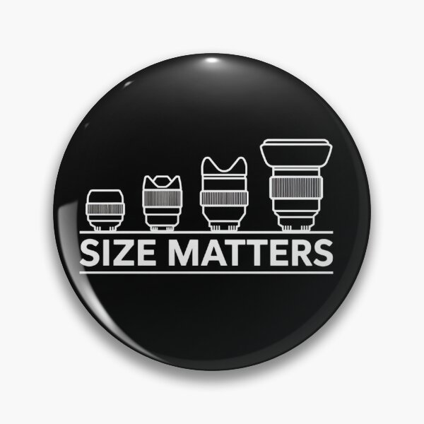 Item preview, Funny Size Matters Camera Lens Photography Sticker for Photographers designed and sold by Bela Mehta.