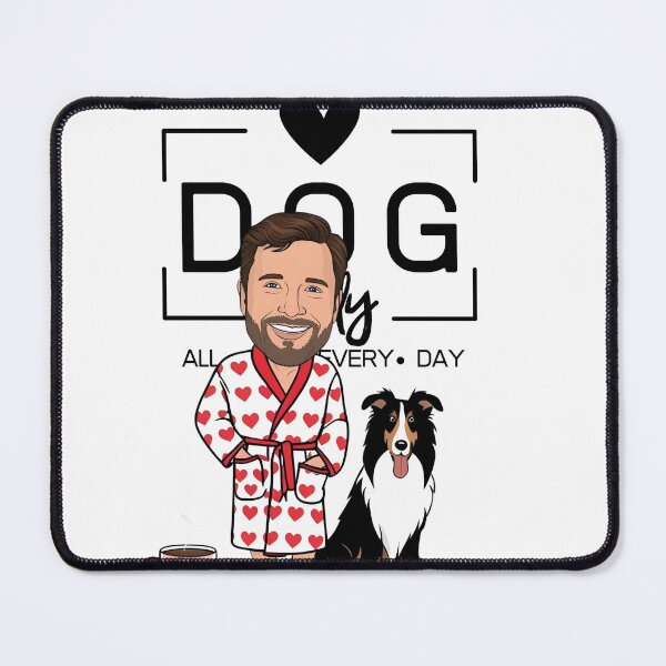 Item preview, Dog Dad All Day Every Day – Cozy Morning with a Rough Collie designed and sold by GoodyPaws.